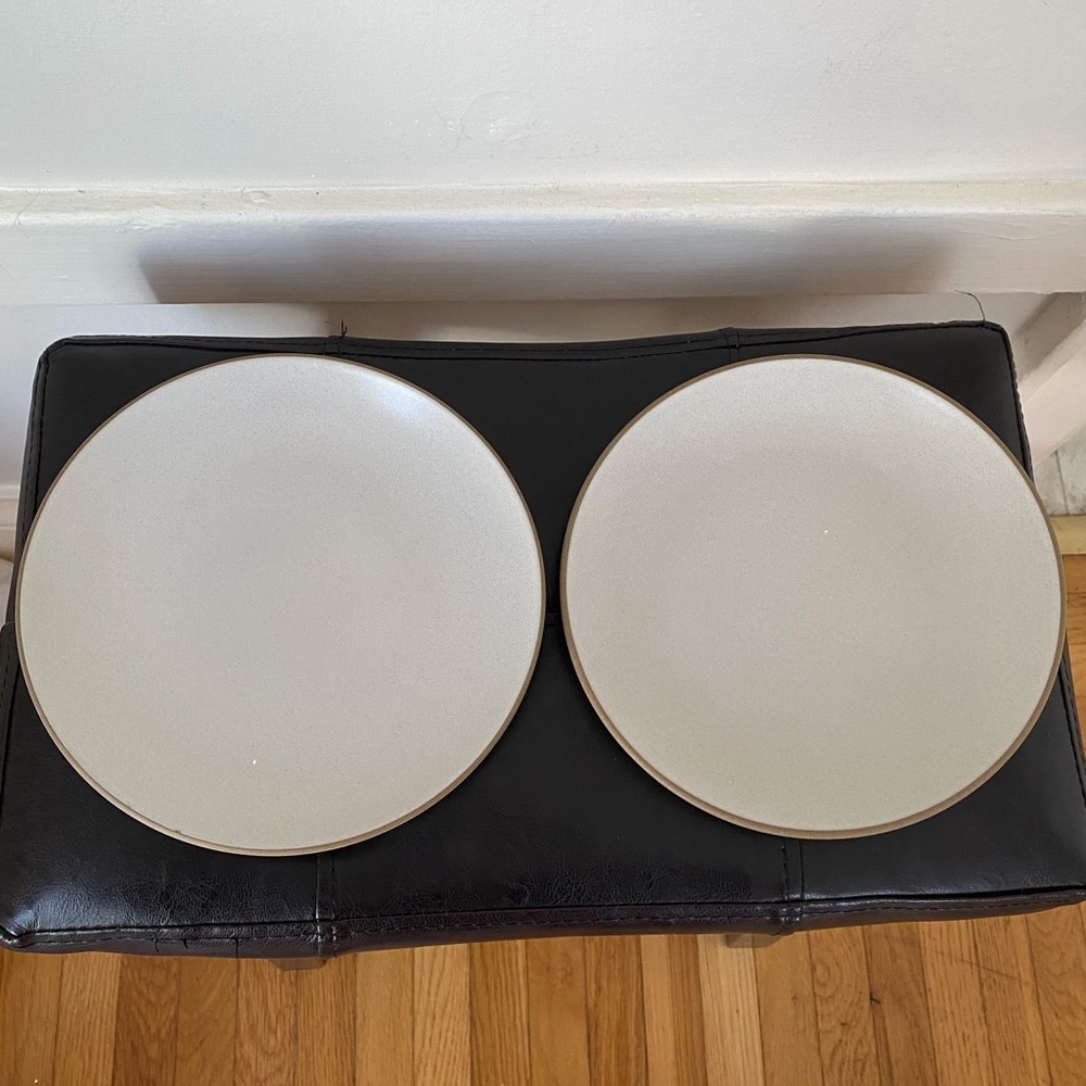 $92 Heath Ceramics Sand Color Coupe Salad Plate 8.25'' Diameter (set of 2)